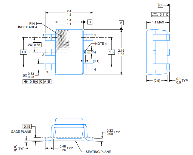 OPA2314AIDGKR OUTLINE DIMENSIONS